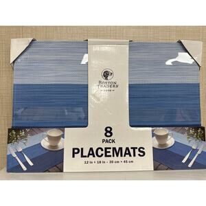 Boston Traders Home Indoor Outdoor Dining 8-Pack Placemats, 18"x12"